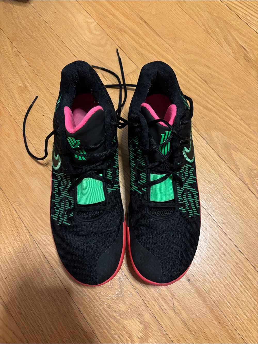 Nike Kyrie Flytrap Men’s Basketball Shoes - Black with Green and Pink Accents